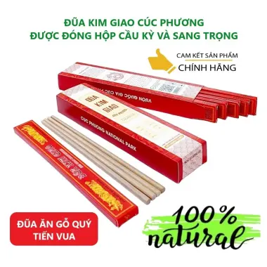 Đũa Gỗ Kim Giao 27cm Cúc Phương Ninh Bình - Hộp 10 Đôi Chất Lượng Cao Giá Tốt 119200đ 2