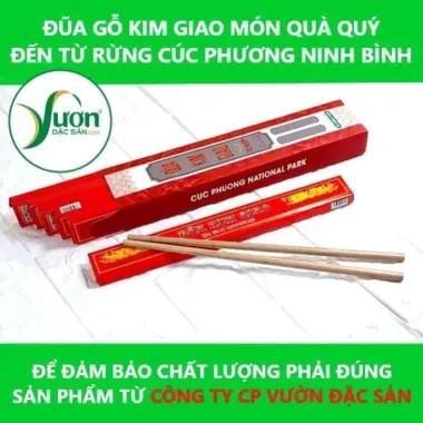 Đũa Gỗ Kim Giao 27cm Cúc Phương Ninh Bình - Hộp 10 Đôi Chất Lượng Cao Giá Tốt 119200đ 6