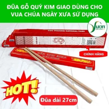 Đũa Gỗ Kim Giao 27cm Cúc Phương Ninh Bình - Hộp 10 Đôi Chất Lượng Cao Giá Tốt 119200đ 8