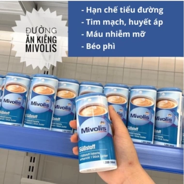 Đường ăn kiêng Mivolis cho người tiểu đường giảm cân 1.200 viên – giá ưu đãi 77.000₫