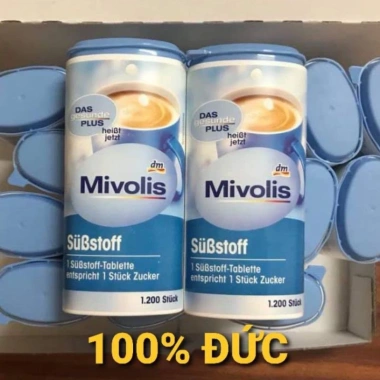 Đường ăn kiêng MIVOLIS nhập khẩu Đức - Date mới 1.200 viên giảm còn 74.600 VND