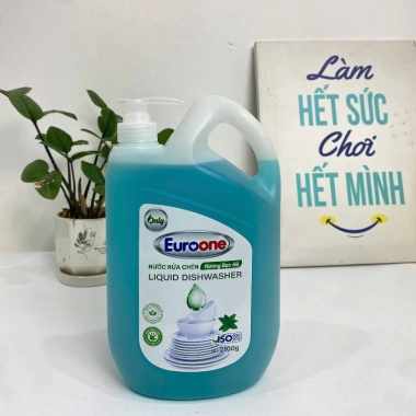 [EuroOne] Nước Rửa Chén Hương Bạc Hà 2.100g – Sạch Bóng Dầu Mỡ, Dịu Nhẹ Da Tay, An Toàn Cho Gia Đình, Hương Thơm Mát Lâu 2