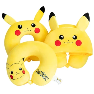 G13 Pikachu Cotton Gối Đệm Chữ U Dễ Thương, Mặt Dây Chuyền Di Động Ngủ Trưa, Xe Máy Bay Du Lịch 6