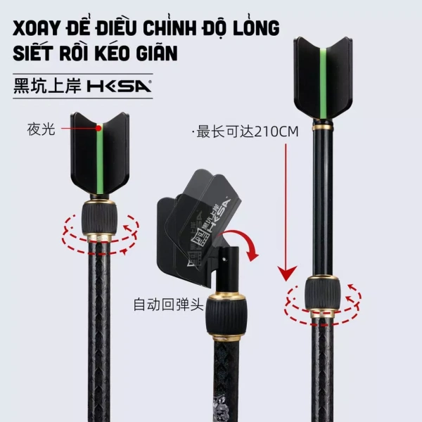 Hình ảnh sản phẩm Gác cần câu cá HKSA 110-210cm - Độ dài linh hoạt, chịu tải cao, giá ưu đãi 1,980,000₫