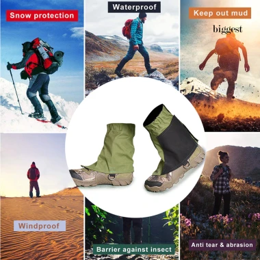 Gaiters Bảo Vệ Giày Boot Chống Trầy Xước Unisex Giá Rẻ Cho Leo Núi Trekking 4