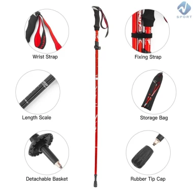 Gậy Leo Núi Gấp Gọn Siêu Nhẹ - Tiết Kiệm 20% - Gậy Đi Bộ Nhẹ Cân 7 Gậy Leo Núi Gấp Gọn Siêu Nhẹ - Tiết Kiệm 20% - Gậy Đi Bộ Nhẹ Cân 7