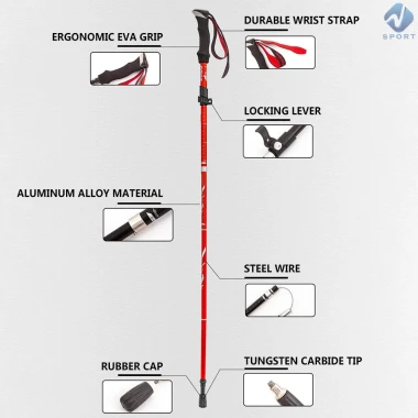 Gậy Leo Núi Gấp Gọn Siêu Nhẹ - Tiết Kiệm 20% - Gậy Đi Bộ Nhẹ Cân 10 Gậy Leo Núi Gấp Gọn Siêu Nhẹ - Tiết Kiệm 20% - Gậy Đi Bộ Nhẹ Cân 10