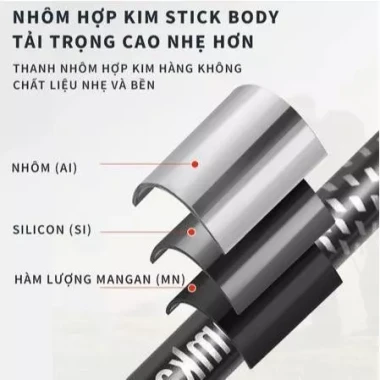 Gậy Leo Núi Trekking M65 Nhẹ Bền - Trợ Lực Tốt Cho Dã Ngoại Đường Dài Chỉ 157k 9