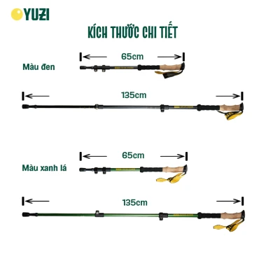 Gậy Leo Núi Trekking Yuzi Trek YZ65135 Chất Lượng Cao - Giảm 16% còn 279000 VND 6