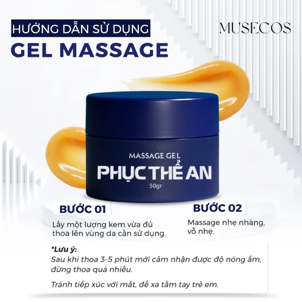 Hình ảnh sản phẩm Gel Massage Phục Thể An 50gr - Giảm tê nhức, mỏi cơ, mang cảm giác thư thái