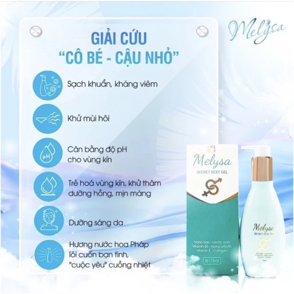 Thành phần và công dụng của Gel Vệ Sinh Kháng Khuẩn Melysa Unisex