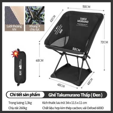 Ghế Camping Gấp Gọn Khung Thép Carbon Chịu Tải 240kg Giá Rẻ 11 Ghế Camping Gấp Gọn Khung Thép Carbon Chịu Tải 240kg Giá Rẻ 11