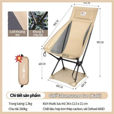 Ghế Camping Gấp Gọn Khung Thép Carbon Chịu Tải 240kg Giá Rẻ 14 Ghế Camping Gấp Gọn Khung Thép Carbon Chịu Tải 240kg Giá Rẻ 14