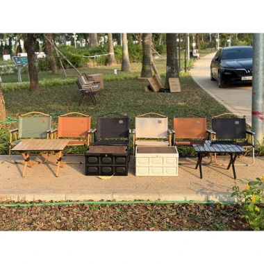 Ghế Camping Gấp Gọn Vải Cam - Ghế Du Lịch Dã Ngoại Giá Rẻ 160k, Khung Thép Cứng 8