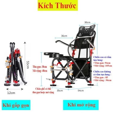 Ghế Câu Cá Địa Hình Siêu Bền KK19 - Giảm 116k Còn 580k, Full Phụ Kiện 4