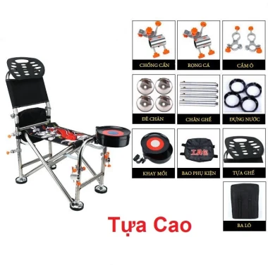 Ghế Câu Cá Địa Hình Siêu Bền KK19 - Giảm 116k Còn 580k, Full Phụ Kiện 11