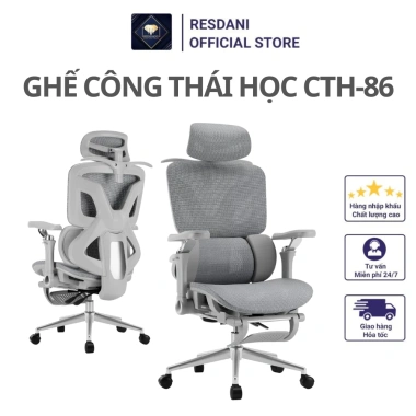 Ghế Công Thái Học CTH-86: Văn phòng, Game, Ngả 135° & Gác Chân - Giá giảm 3.159k