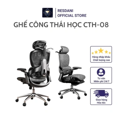 Ghế Công Thái Học CTH-86: Văn phòng, Game, Ngả 135° & Gác Chân - Giá giảm 3.159k