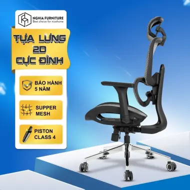 Ghế Công Thái Học Mirai Pro - Tựa Lưng Điều Chỉnh, Tay Vịn 4D, Piston Cao Cấp Giá 4 Triệu 4