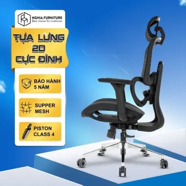 Ghế Công Thái Học Mirai Pro - Tựa Lưng Điều Chỉnh, Tay Vịn 4D, Piston Cao Cấp Giá 4 Triệu 11