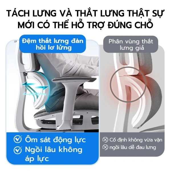Hình ảnh sản phẩm Ghế công thái học W203 hiện đại - khung ABS chịu 200kg, đa điểm điều chỉnh, giá 2,699,000đ