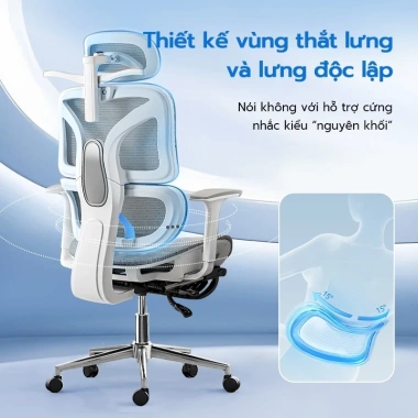 Ghế công thái học W203 hiện đại - khung ABS chịu 200kg, đa điểm điều chỉnh, giá 2,699,000đ 3