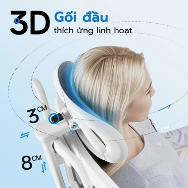 Ghế công thái học W203 hiện đại - khung ABS chịu 200kg, đa điểm điều chỉnh, giá 2,699,000đ 4