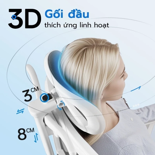 Hình ảnh sản phẩm Ghế công thái học W203 hiện đại - khung ABS chịu 200kg, đa điểm điều chỉnh, giá 2,699,000đ