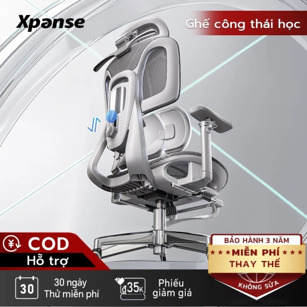 Hình ảnh sản phẩm ghế công thái học Xpanse 904 – ghế gaming chức năng toàn diện| 3 vùng đỡ lưng 5 nấc lưng điều chỉnh ghế làm việc