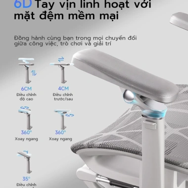 ghế công thái học Xpanse 904 – ghế gaming chức năng toàn diện| 3 vùng đỡ lưng 5 nấc lưng điều chỉnh ghế làm việc 3