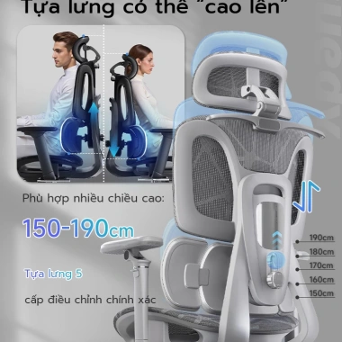 ghế công thái học Xpanse 904 – ghế gaming chức năng toàn diện| 3 vùng đỡ lưng 5 nấc lưng điều chỉnh ghế làm việc 5