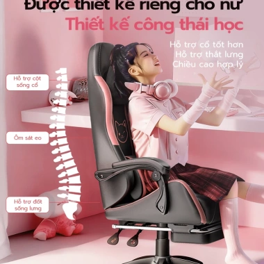Ghế công thái học Xpanse X33 – ghế game gaming |Thiết kế đặc biệt cho nữ giới| ghế đệm làm việc ghế xoay văn phòng 2