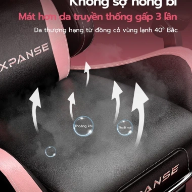 Ghế công thái học Xpanse X33 – ghế game gaming |Thiết kế đặc biệt cho nữ giới| ghế đệm làm việc ghế xoay văn phòng 3