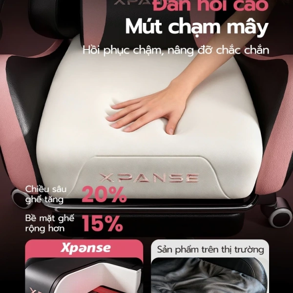 Hình ảnh sản phẩm Ghế công thái học Xpanse X33 – ghế game gaming |Thiết kế đặc biệt cho nữ giới| ghế đệm làm việc ghế xoay văn phòng