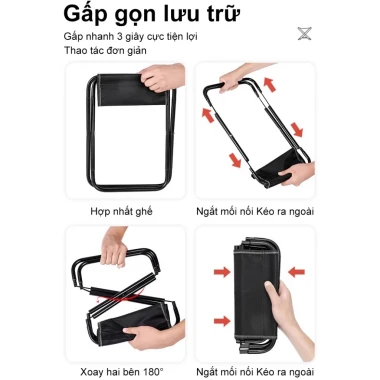 Ghế Folding Cắm Trại Siêu Nhẹ 500g - Giảm 9200đ Còn 40000đ, Ghế Gấp Dã Ngoại Đa Năng 6 Ghế Folding Cắm Trại Siêu Nhẹ 500g - Giảm 9200đ Còn 40000đ, Ghế Gấp Dã Ngoại Đa Năng 6