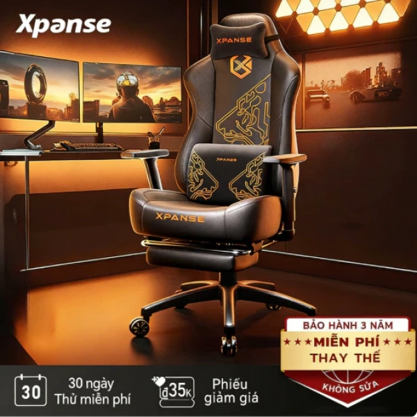 Hình ảnh sản phẩm Ghế gaming Xpanse công thái học xoay, tựa lưng hỗ trợ, 30 ngày thử - 2.199.000₫