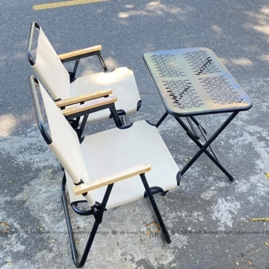 Ghế Lưới Cà Phê Xếp Lưng Cao - Giá Rẻ 169k - Ghế Camping Ống Tròn 4