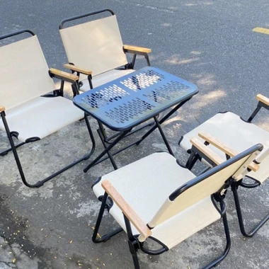 Ghế Lưới Cà Phê Xếp Lưng Cao - Giá Rẻ 169k - Ghế Camping Ống Tròn 6
