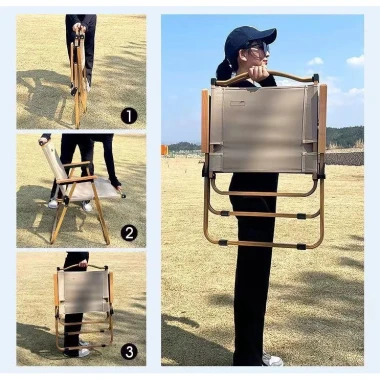 Ghế Nhôm Gấp Gọn Dã Ngoại Giá Rẻ - Tay Cầm Gỗ, Cắm Trại, Picnic Tiện Lợi Chỉ 135k 6 Ghế Nhôm Gấp Gọn Dã Ngoại Giá Rẻ - Tay Cầm Gỗ, Cắm Trại, Picnic Tiện Lợi Chỉ 135k 6
