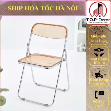 Ghế Văn Phòng Gấp Gọn Acrylic Trong Suốt Phong Cách Hàn Quốc Giá Rẻ 6 Ghế Văn Phòng Gấp Gọn Acrylic Trong Suốt Phong Cách Hàn Quốc Giá Rẻ 6