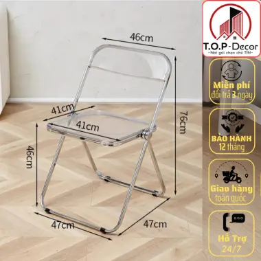 Ghế Văn Phòng Gấp Gọn Acrylic Trong Suốt Phong Cách Hàn Quốc Giá Rẻ 7 Ghế Văn Phòng Gấp Gọn Acrylic Trong Suốt Phong Cách Hàn Quốc Giá Rẻ 7