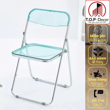 Ghế Văn Phòng Gấp Gọn Acrylic Trong Suốt Phong Cách Hàn Quốc Giá Rẻ 9 Ghế Văn Phòng Gấp Gọn Acrylic Trong Suốt Phong Cách Hàn Quốc Giá Rẻ 9