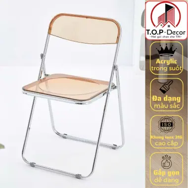 Ghế Văn Phòng Gấp Gọn Acrylic Trong Suốt Phong Cách Hàn Quốc Giá Rẻ 11 Ghế Văn Phòng Gấp Gọn Acrylic Trong Suốt Phong Cách Hàn Quốc Giá Rẻ 11