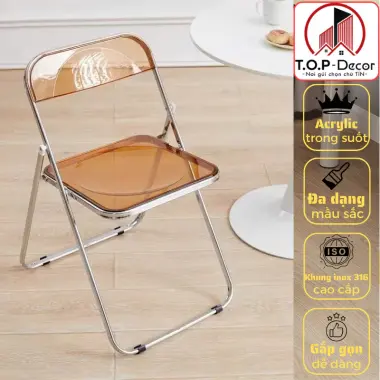 Ghế Văn Phòng Gấp Gọn Acrylic Trong Suốt Phong Cách Hàn Quốc Giá Rẻ 13 Ghế Văn Phòng Gấp Gọn Acrylic Trong Suốt Phong Cách Hàn Quốc Giá Rẻ 13
