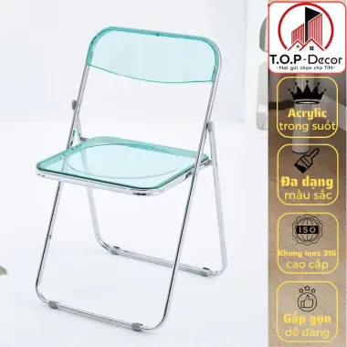 Ghế Văn Phòng Gấp Gọn Acrylic Trong Suốt Phong Cách Hàn Quốc Giá Rẻ 14 Ghế Văn Phòng Gấp Gọn Acrylic Trong Suốt Phong Cách Hàn Quốc Giá Rẻ 14