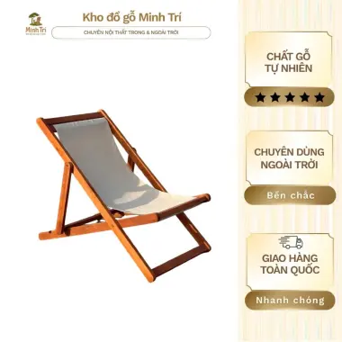 Ghế xếp gỗ võng vải đa năng giá rẻ - Giường gấp camping hồ bơi chỉ 350k 2