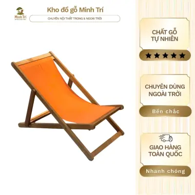Ghế xếp gỗ võng vải đa năng giá rẻ - Giường gấp camping hồ bơi chỉ 350k 3