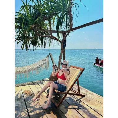 Ghế xếp gỗ võng vải đa năng giá rẻ - Giường gấp camping hồ bơi chỉ 350k 4
