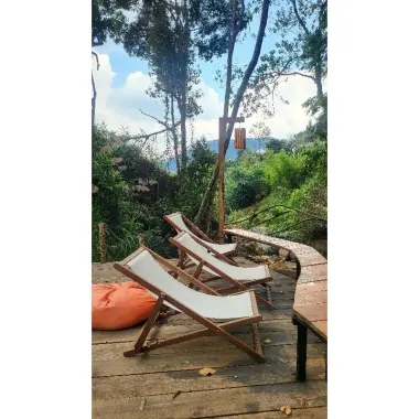 Ghế xếp gỗ võng vải đa năng giá rẻ - Giường gấp camping hồ bơi chỉ 350k 8