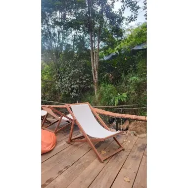 Ghế xếp gỗ võng vải đa năng giá rẻ - Giường gấp camping hồ bơi chỉ 350k 10